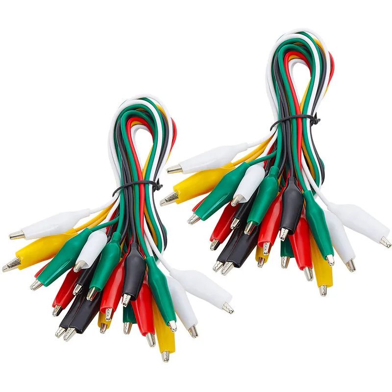 

Brand New 10pcs Alligator Clips Electrical DIY Test Lead Set&Alligator Double-ended Crocodile Clips Roach Clip Test Jumper Wire