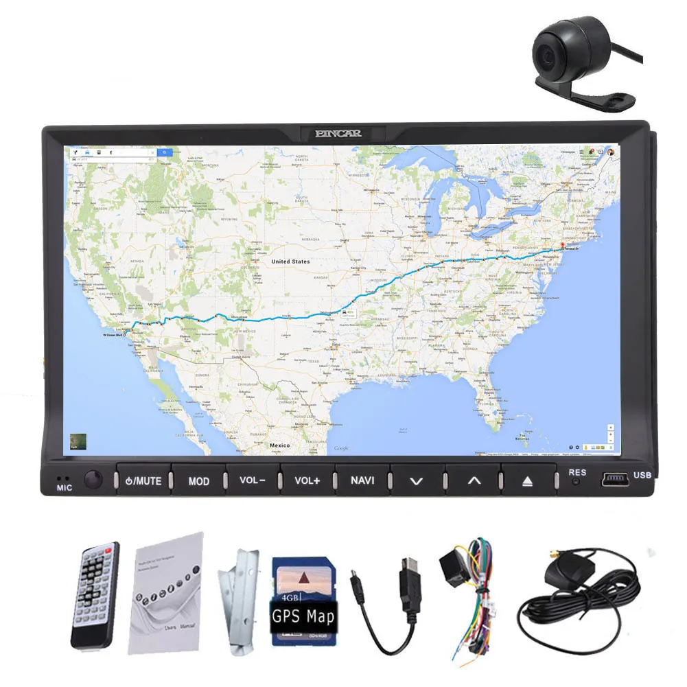 Flash Deal Eincar 7 inch Car DVD Player FM Accessory Movie Stereo Audio GPS Auto Radio SD in dash car stying Steering Wheel Autoradio 2