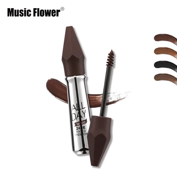 

Music Flower Eyebrow Makeup 4 Colors Tinted Eyebrow Cream Gel 3D Fiber Eyebrow Enhancer Waterproof 24H Long Lasting Dye Eyebrow