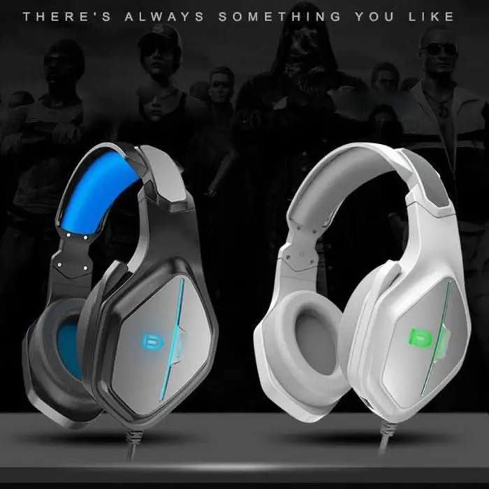 

X5 Big Headphones with Light Mic Stereo Earphones 7.1 Gaming Headsets Deep Bass for PC Computer Gamer Tablet PS4 X-BOX