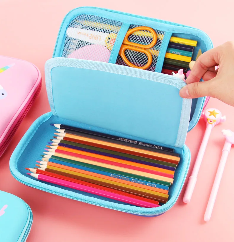 

Large Cartoon 3D Stationery Pencil Case for Boy Cute Animal Kawaii Pen Box Big Pen Bag Case School for Kids Make Up Bag C16 D40
