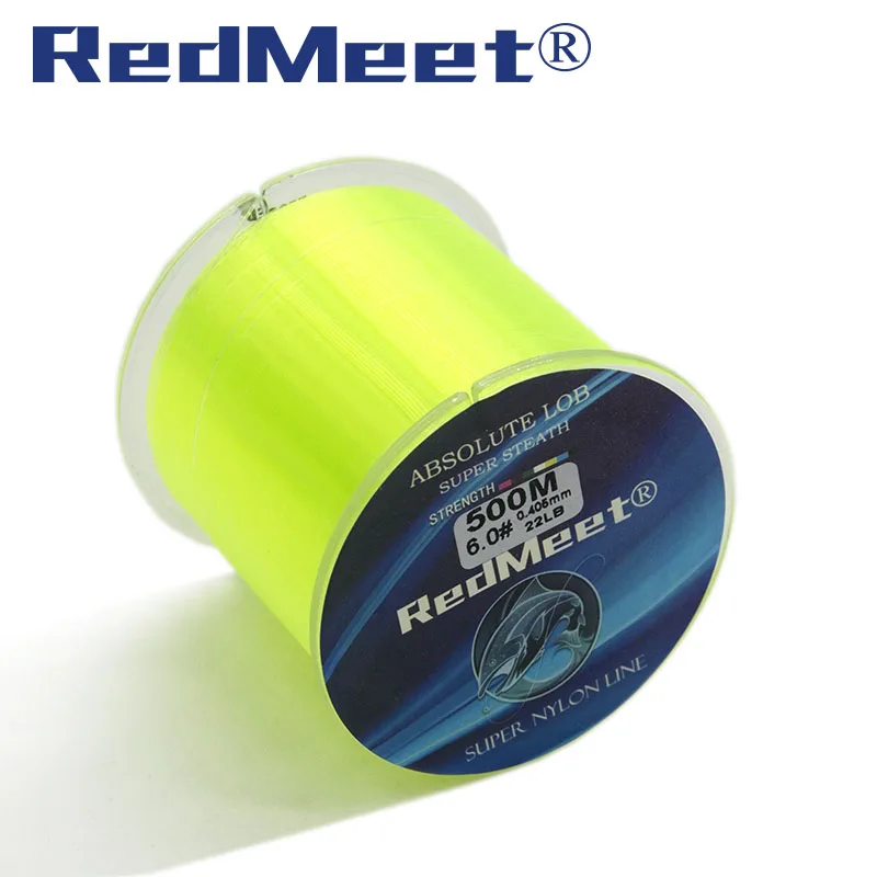 RedMeet Brand The Best Monofilament Nylon Fishing Line 500m 4.4LB-28.6LB Japan Material Super Fish Line 1.0#-8.0# Green/Yellow RedMeet Brand The Best Monofilament Nylon Fishing Line 500m 4.4LB-28.6LB Japan Material Super Fish Line 1.0#-8.0# Green/Yellow