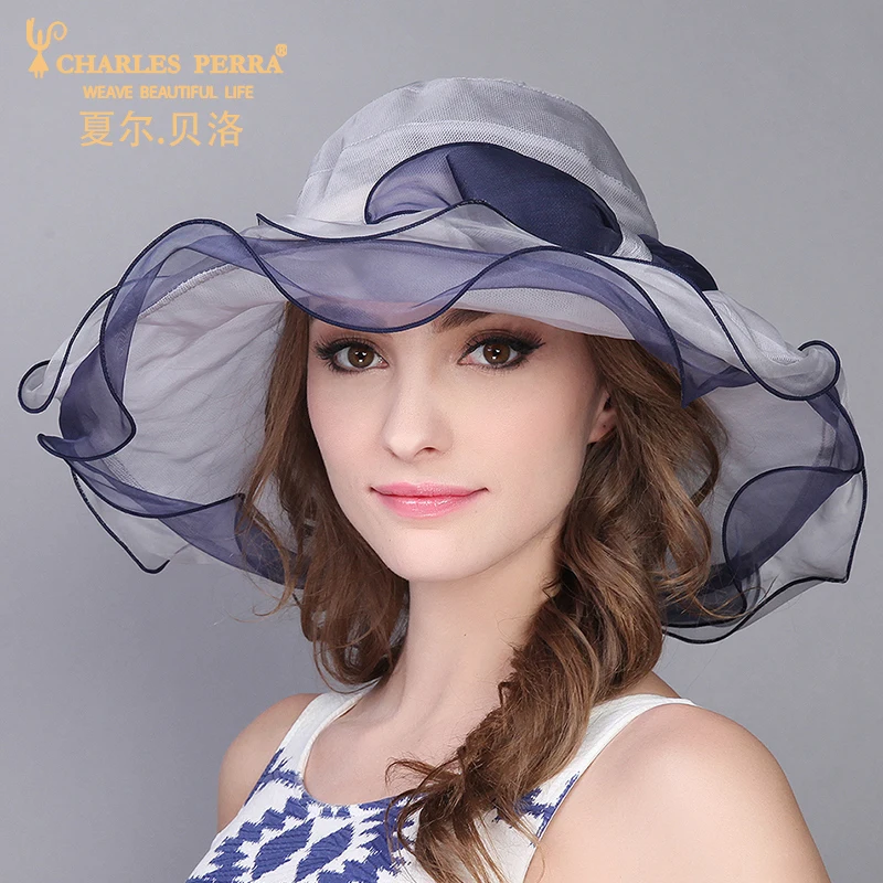 

Charles Perra Female Hats Summer Genuine Silk Sun Hat Silkworm Silk Women Cap Fashion Elegant Collapsible Beach Caps 5204