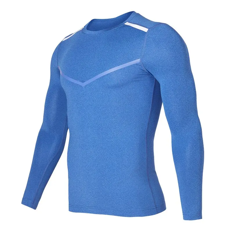 Vansydical мужские компрессионные рубашки для спортзала с длинным рукавом, спортивные футболки для бега, быстросохнущие футболки для фитнеса, тренировок, баскетбола - Цвет: MBF9123
