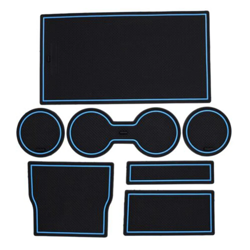 

Vehicle Car Non-slip Cup Mats Door Groove Gate Slot Pads Mat Kit Set For Tesla