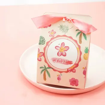

50pcs sweet flower marriage Wedding Favors Candy box Bomboniera Party Decoration Supplies Gift Box
