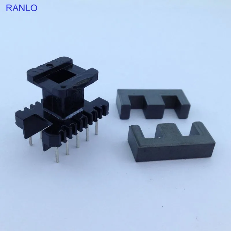 

10sets/lot EE22 EI22 5+5pin vertical transformer bobbin / transformer frame + magnet ferrite core PC40, row pitch 10.5mm
