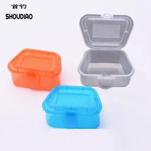 SHOU DIAO коробка для хранения рыболовной приманки 1 шт. воздухопроницаемая пластиковая приманка с живыми червями для земляных червей снасти Аксессуары случайные цветы