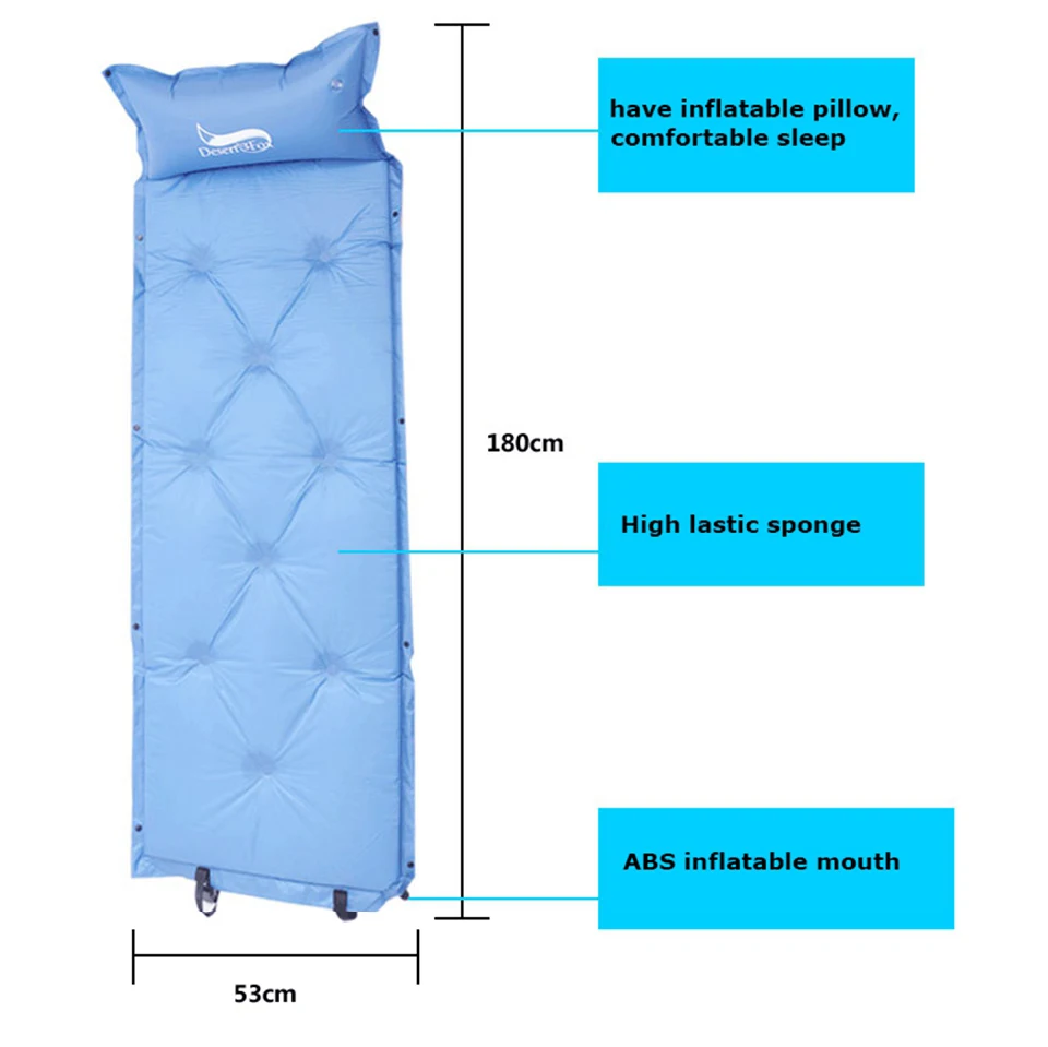 Almofadas de Dormir com Travesseiro Confortável do Colchão de ar da Barraca para Acampar Desert Auto-inflando Inflável Mochila Caminhadas & Fox 1pc 5 dormir com travesseiro inflável, mochila confortável do