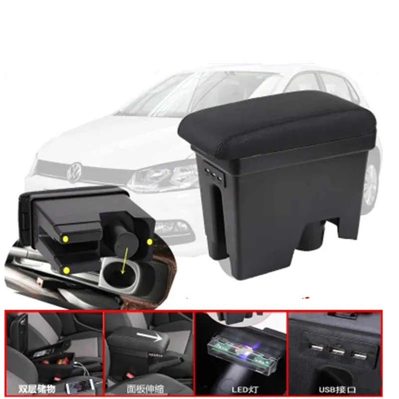 Двухслойный чехол для подлокотников Volkswagen VW Polo + usb 2011-2018 | Автомобили и мотоциклы