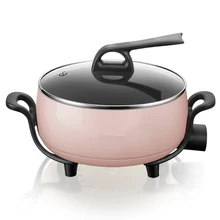 Бытовая многоцелевая электрическая плита 4.5L емкость антипригарный горячий горшок поддержка жареный стейк рыба Hotpot Multi плита