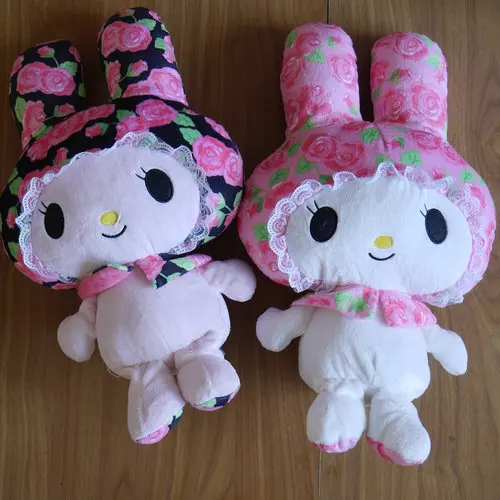 Кукла Плюшевая My Melody rabbit в винтажном стиле с розами большая игрушка 30 см 14 дюймов