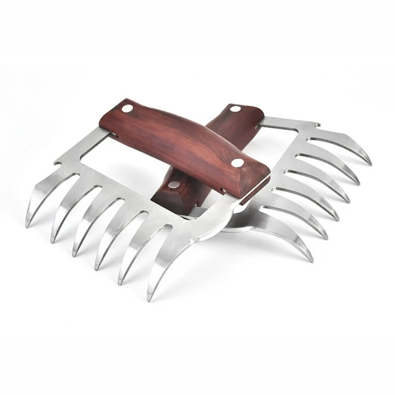 

Stainless Steel ABS Bear Claw Barbecue Fork Clamp Useful Meat Processor Barbecue Tool Multi-function Meat Remover Fork