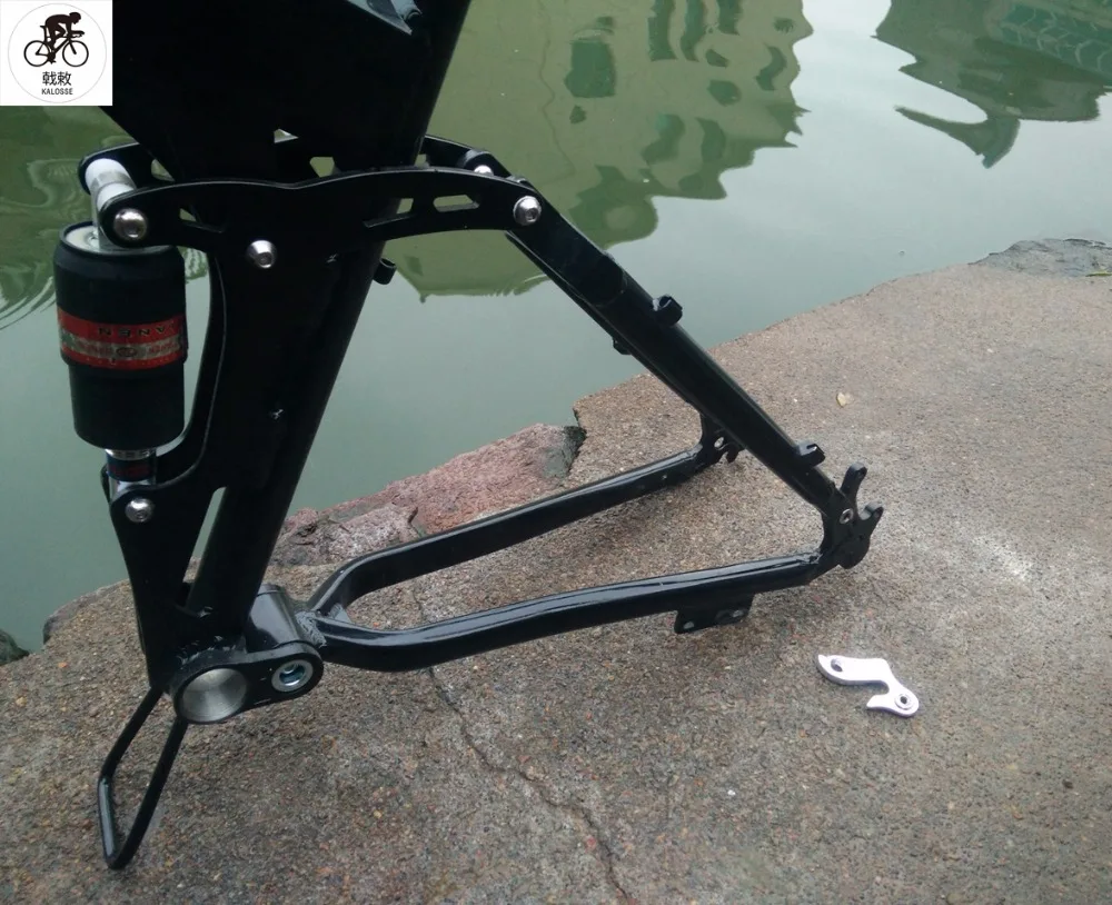 Perfect Kalosse Folding bicycle frame  26 inch  wheels  DIY  colors   travel  165mm Full suspension   mountain  bike frame 4