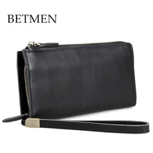 BETMEN Luxury Brand Men Bag Genuine Leather Handbag Men Clutch Bags Business Wallet Male Card Holder