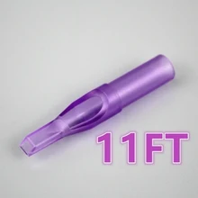 11 футов одноразовые фиолетовые прозрачные иглы для татуировки 50 палочек закрытые круглый рот тату колпачок для игл татуировки наконечники аксессуары