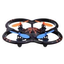 U207 6 Axis Gyro 4CH Radio Controll mini Black Quadcopter UFO Toy with LED Light
