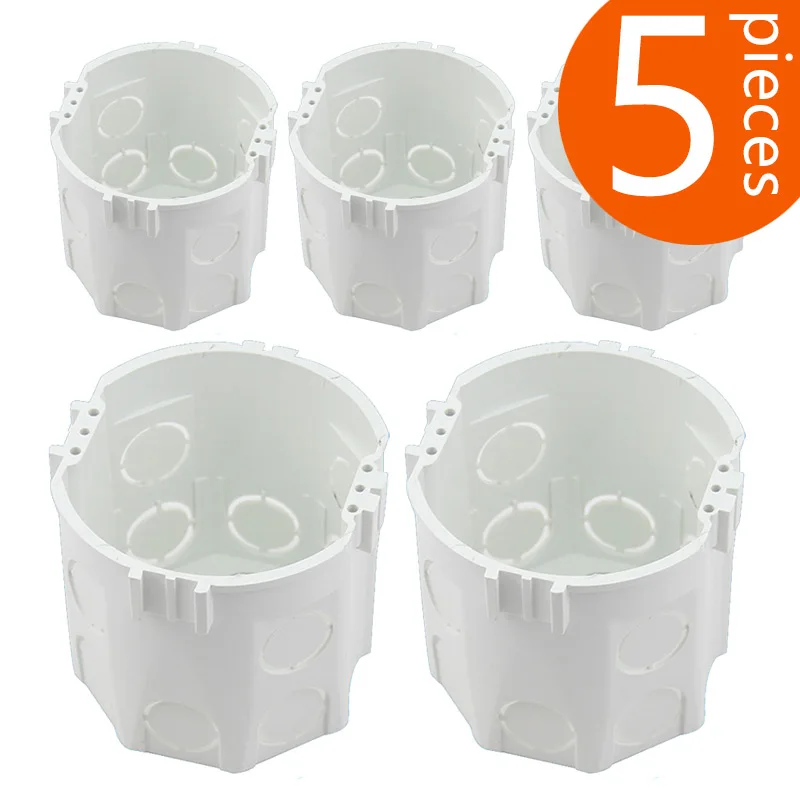 

5 pieces European standard wall switch socket box ESCM-01