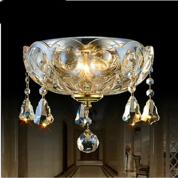 

Modern Luxury Round Cognac Crystal Chandelier Lustre de crystal lighting porch corridor lamp home decorative fixture light