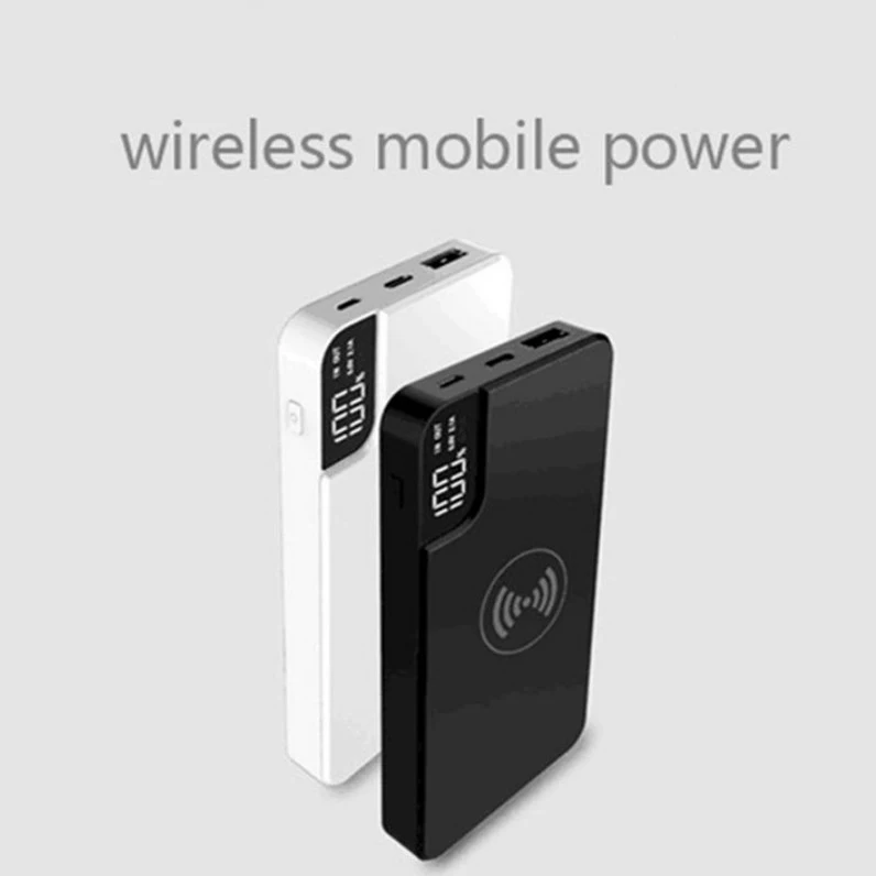 

Qi Wireless Power Bank 10000mah Digital Display Mobile Phone portable charger external battery Fast Charging for iPhone x xiaomi