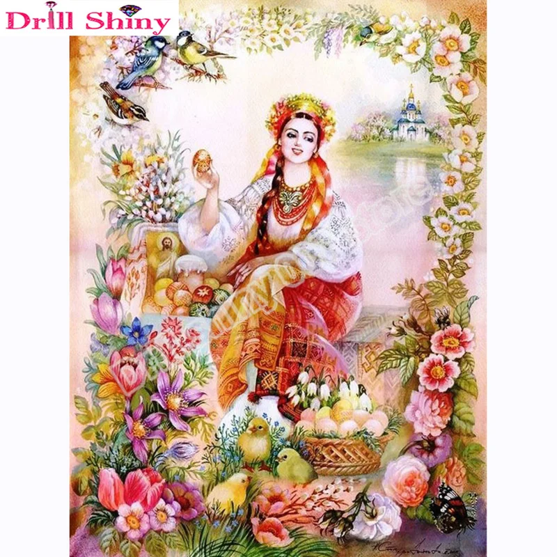 

NEW 5D DIY Full Square/Round Drill Diamond Painting 'Poland Beauty flower Easter eggs' Diamond Embroidery cross stitch Christmas