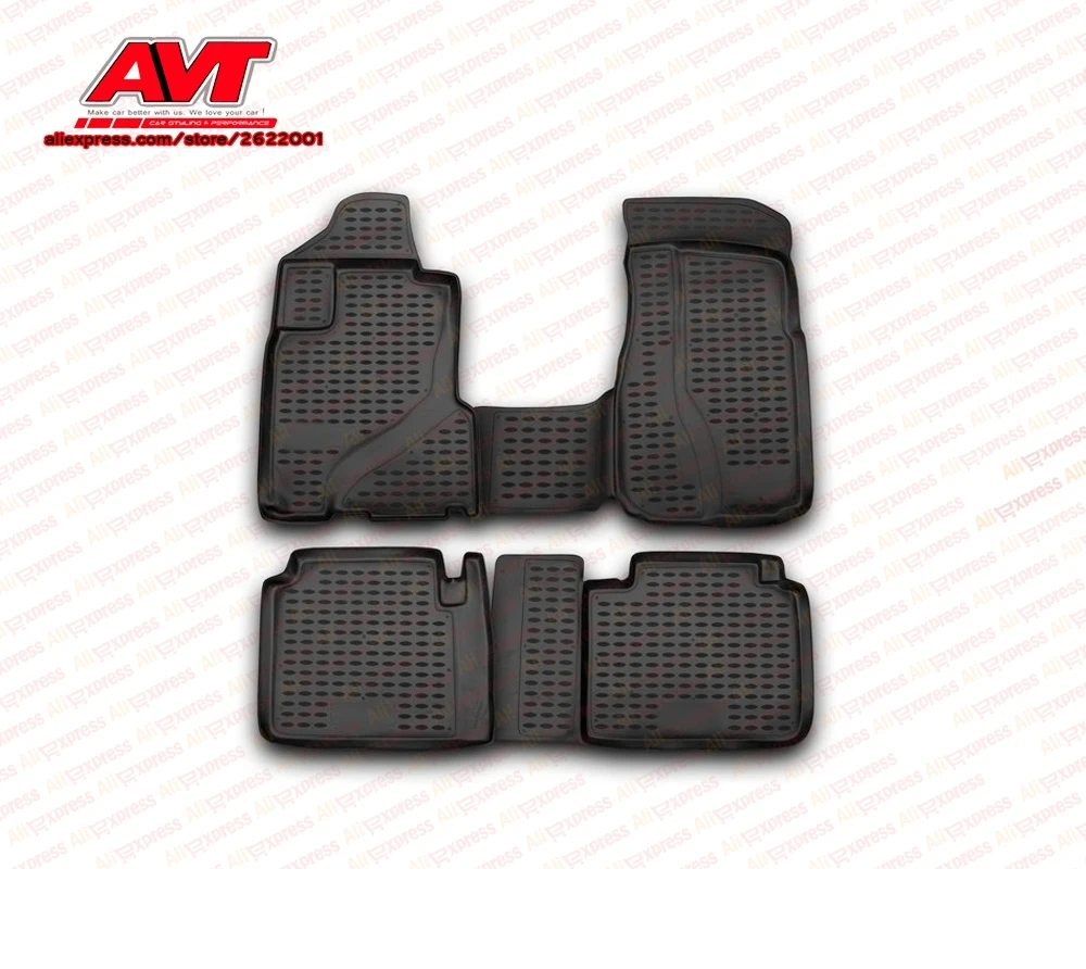 Коврики на пол чехол для Honda CR V 2002 2006 4 шт. резиновые коврики Нескользящие