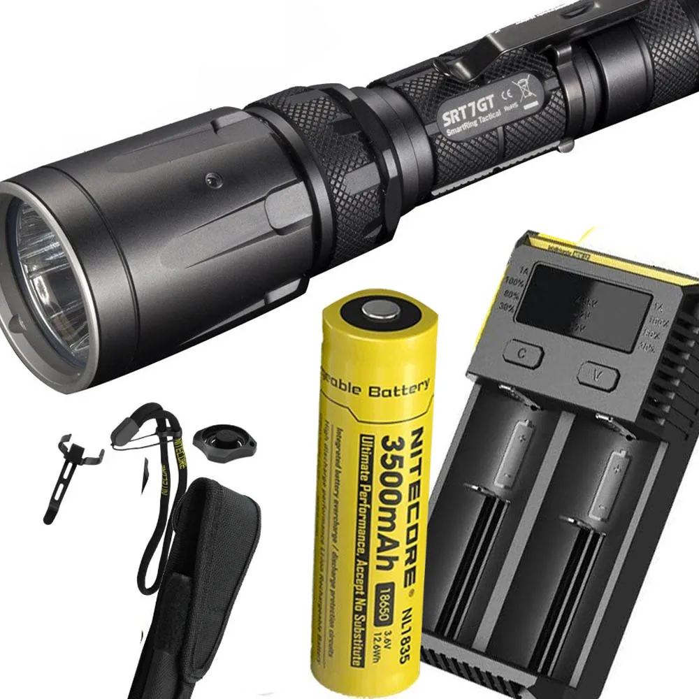NITECORE SRT7GT Flashlight Set CREE XP L HI V3 RGB UV Flashlight max