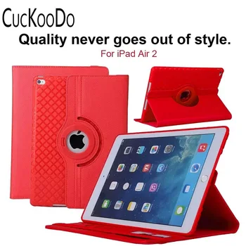 

CucKooDo For iPad Air 2,360 Degrees Rotating Flip Cover Case with Stand[Flexible TPU Interior Cover] For iPad Air 2