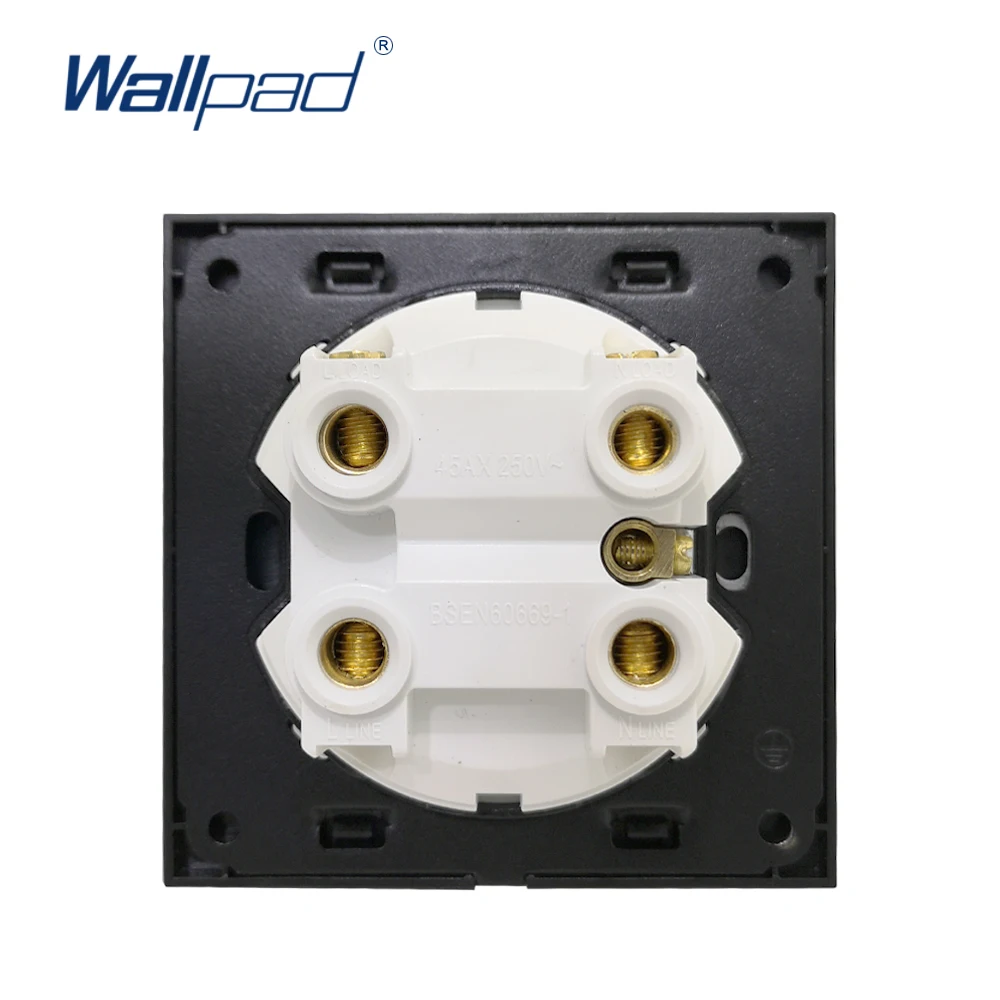 Wallpad L6 45A Cooker AC DP переключатель белая кристаллическая панель из закаленного