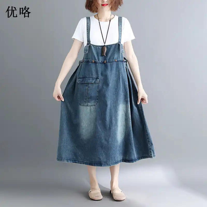 jeans strap dress
