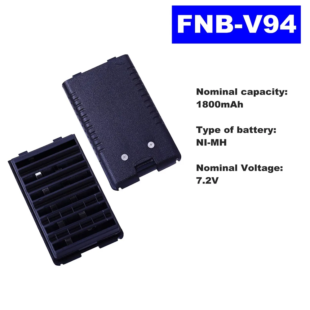 7.2V 1800mAh NI-MH Radio Battery FNB-V94 For Vertex Standard Walkie Talkie VX160/168/428/429 VX250 V417/410/420 Two Way Radio 7 4v 2600mah li ion radio battery fnb v132li for vertex standard walkie talkie vx231 228 230 two way radio