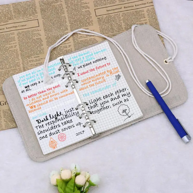 

Cute Kawaii Korean Stationery Hand books TO DO List Notebook A5/A6 Planner Diary Journal Agenda Filofax Linen Cover Notepad