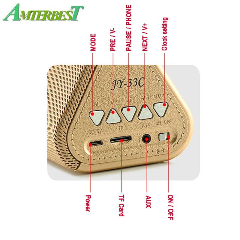 AMTERBEST портативный беспроводной bluetooth-динамик классический Встроенный микрофон громкой динамик Bluetooth TF дополнительный громкоговоритель с fm-радио