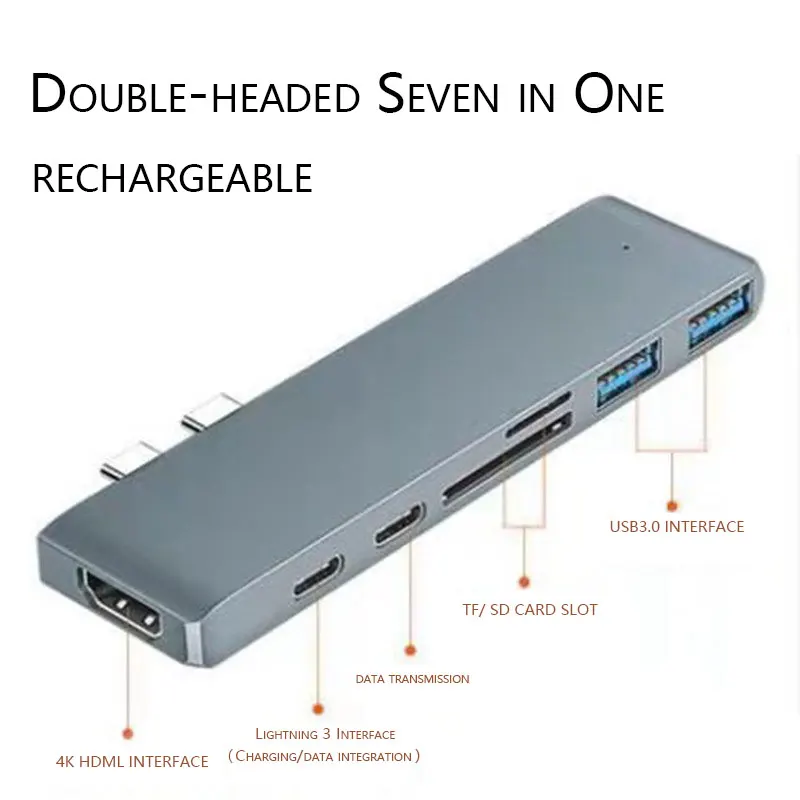 Usb c концентратор Thunderbolt 3 USB3.0 type c к HDMI 4 K/2 K@ 30Hz 100W 3A PD Быстрая зарядка APPLE для MacBook Pro2018/ аксессуары