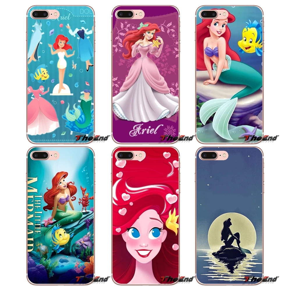 Аксессуары Чехлы Русалочка Ариэль для iPhone X 4 4S 5 5S 5C SE 6 S 7 8 плюс samsung Galaxy J1 J3 J5 J7 A3 A5