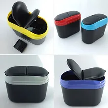 Автомобильный контейнер для мусора, автомобильный ящик для хранения, боковая дверь, автомобильный контейнер для мусора, ведро, пластиковая двойная крышка, держатели для мусора, 3л автомобильный контейнер для мусора