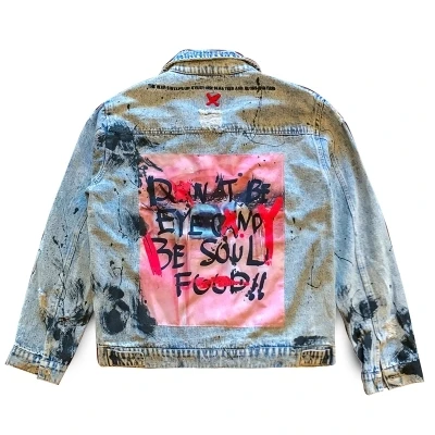 

Spring Autumn Hip Hop Jeans Casual motorcycle Coats Men Printing Retro Jacket Denim Ripped Hole Denim Jackets Streetwear