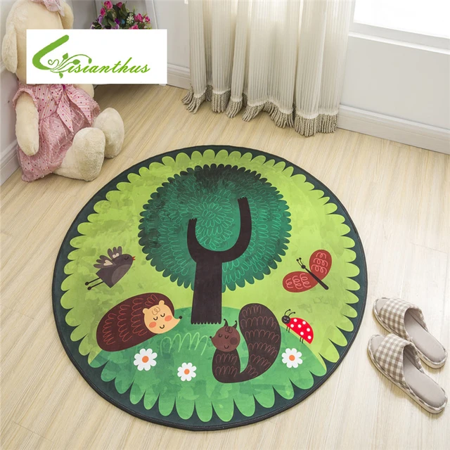 100cm Round Carpet Kids Gym Rug Cartoon Cute Mat Baby Crawling 100cm Round Carpet Kids Gym Rug Cartoon Cute Mat Baby Crawling Blanket Outdoor Floor Mats Living