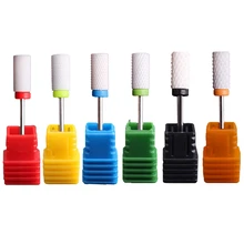 Сверло для ногтей белый керамический Средний дизайн ногтей точильный камень с головкой керамическая Опора Полировальный Инструмент Электрический маникюр