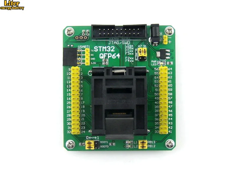 Адаптер программирования STM32 тестовая розетка для LQFP64 QFP64 стандартный шаг 0 5 мм =