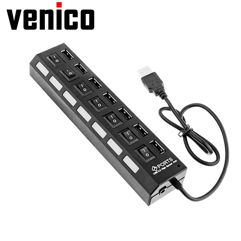 Высокая Скорость Micro USB HUB 7 Порты и разъёмы 2.0 Адаптеры питания