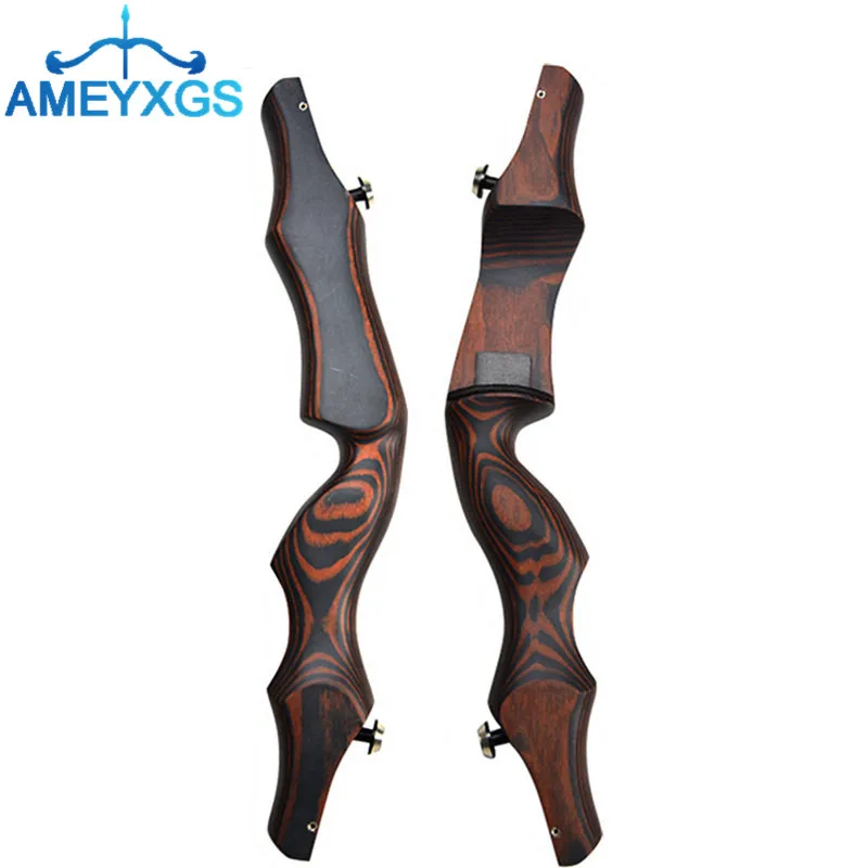 Archery Recurve Bow Riser 17/" ILF Wooden Handle Takedown American Hunting Bow RH