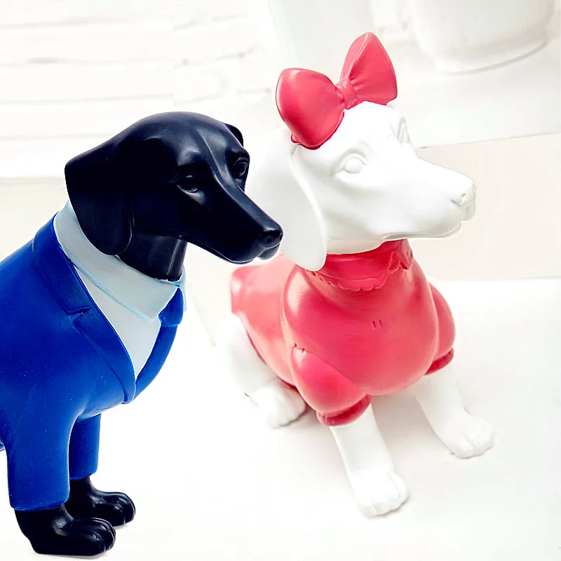 

Animals Simulation Dachshund Dogs Statue Craftwork Show Window Decoration Gift Purely Manual European Style L2775