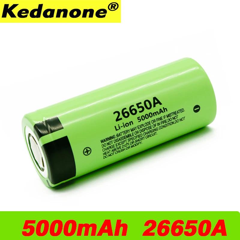 100 original new battery for panasonic 26650a 3 7v 5000mah high