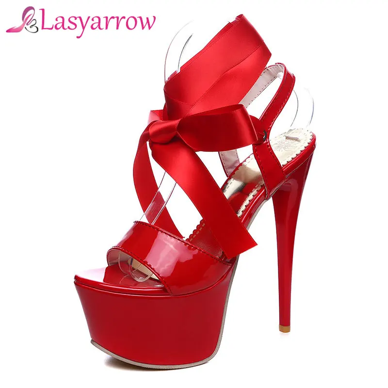 PROD 32823244066 Lasyarrow Sexy Women Shoes Open Toe Lace up Heels
Sandals Woman sandals Thin Heels Shoes Platform Cross-tie shoes Female
RM062