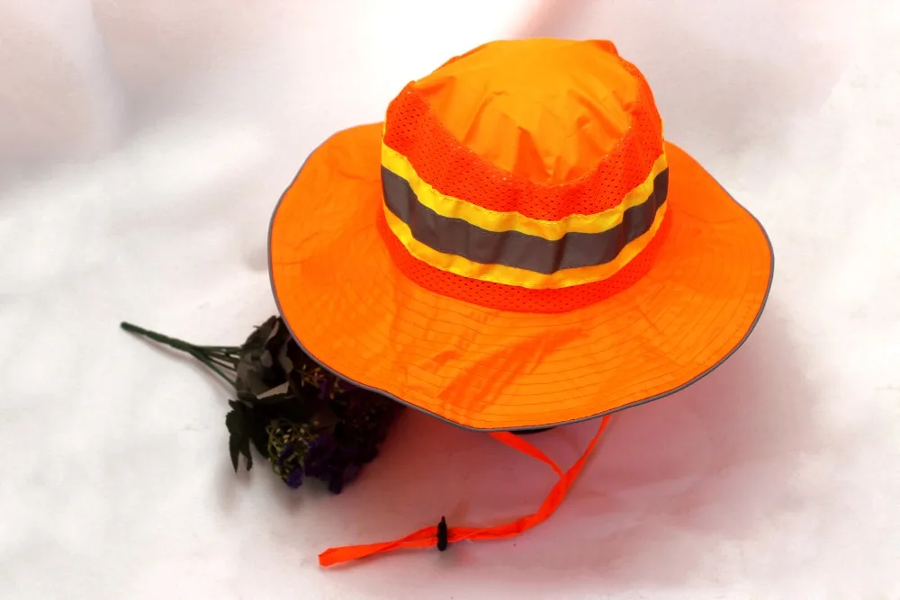 Горячая Регулируемая наружная Светоотражающая Защитная шляпа Солнцезащитная шляпа на рабочем месте защитный шлем флуоресцентные рыбки шляпа - Цвет: Оранжевый