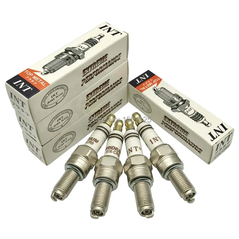 4pcs INT Iridium Motor Spark Plug EIX-CR9 FOR KTM SUZUKI CXR ALFER VRE CR9EK CR9EIX CR9E CR9EIA-9 CR9EB CR9E PMR9B U27ESR-N IU27