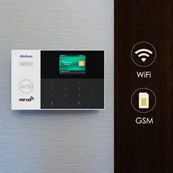 Marlboze Wi-Fi GSM GPRS Сигнализация приложение пульт дистанционного управления RFID карта Arm с цветным экраном SOS Кнопка языки переключаемый