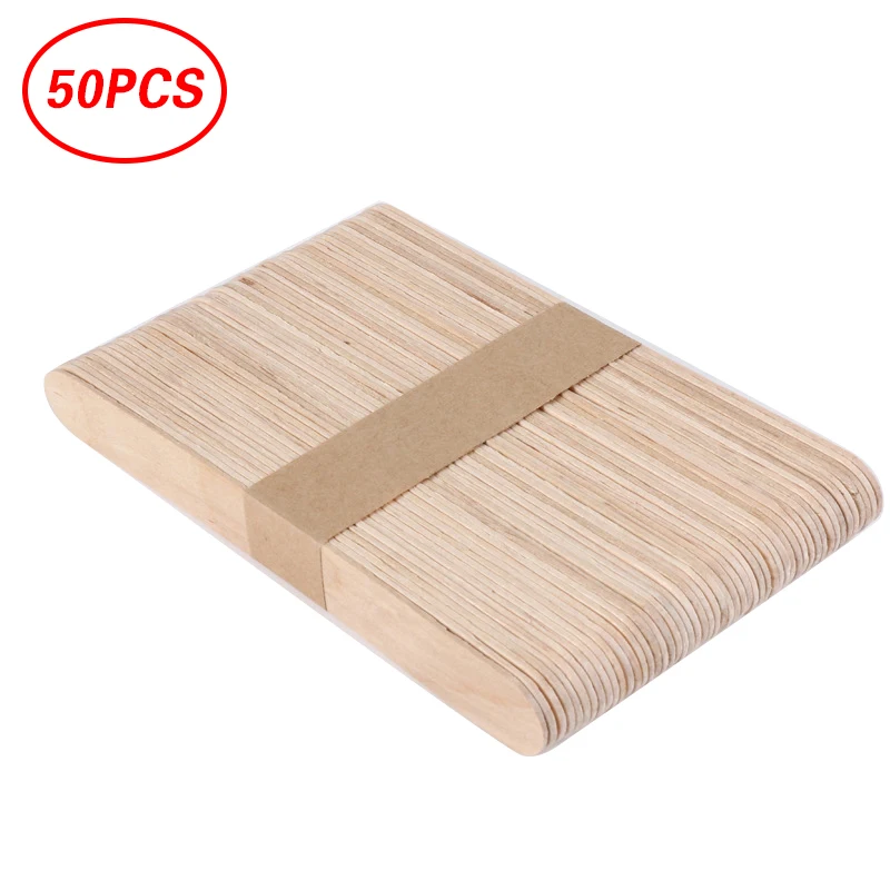 

High Quality Disposable Wooden Tongue Depressors Wooden Hair Removal Tattoo Waxing Spatula Stick Tongue Mix Smear Tool Wholesale