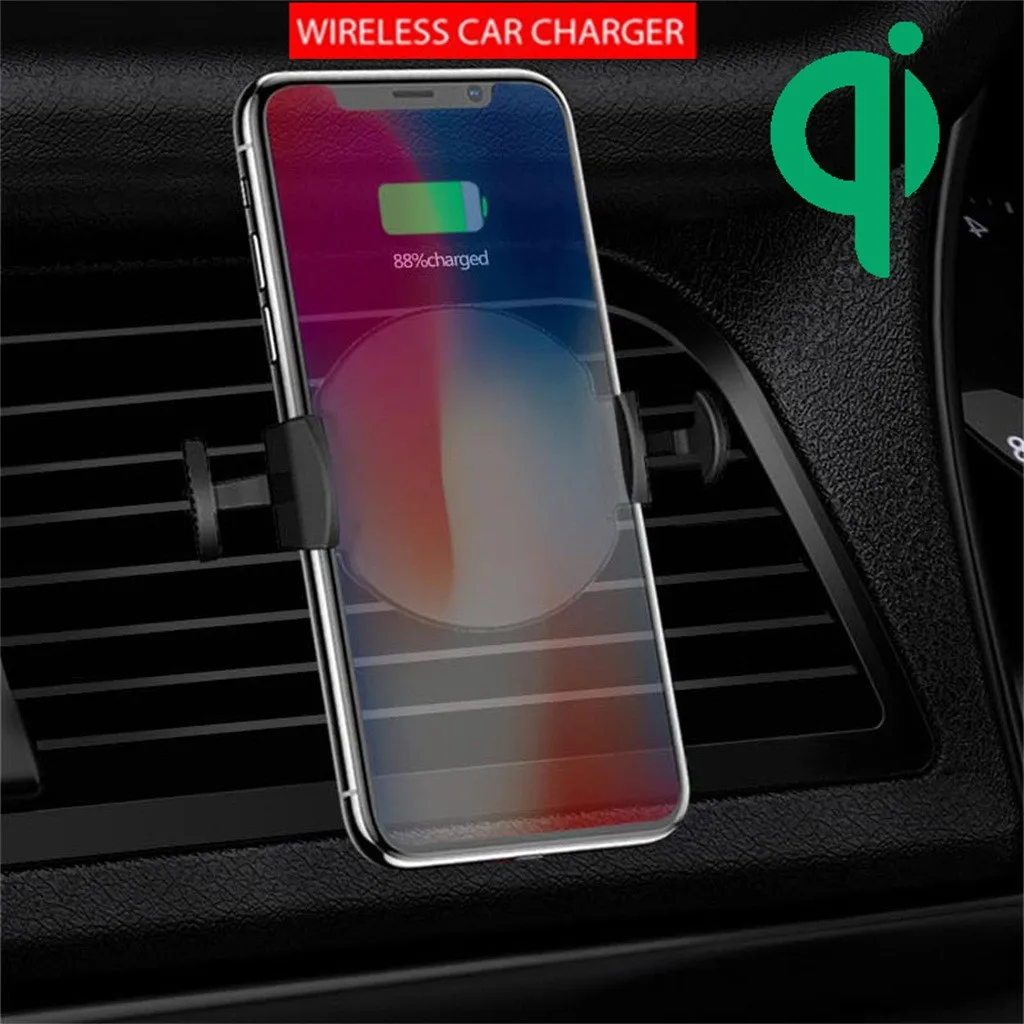 

For Mophie Charge Stream Air Vent Mount Wireless Qi 10W Fast Charger Phone Stand Holder For iPhone Dropshipping